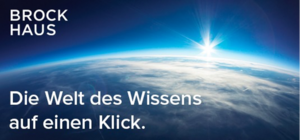 Logo Brockhaus mit der Welt im Hintergrund